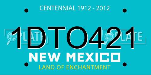 1DTO421 New Mexico License Plate