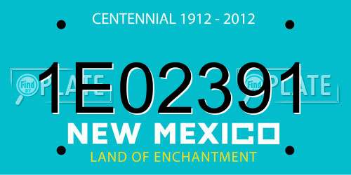 1E02391 New Mexico License Plate