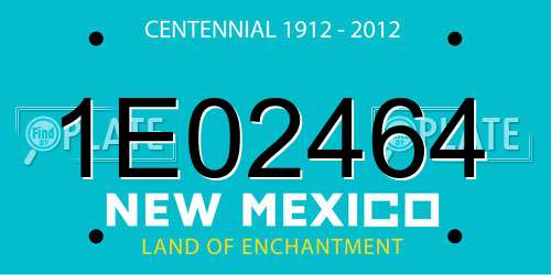1E02464 New Mexico License Plate