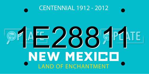 1E28811 New Mexico License Plate
