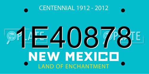 1E40878 New Mexico License Plate