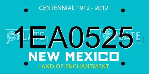 1EA0525 New Mexico License Plate