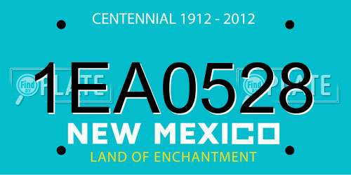 1EA0528 New Mexico License Plate
