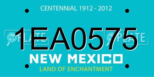 1EA0575 New Mexico License Plate