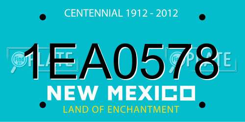 1EA0578 New Mexico License Plate