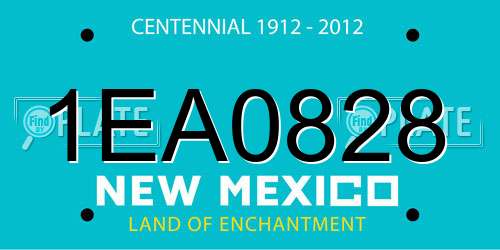 1EA0828 New Mexico License Plate
