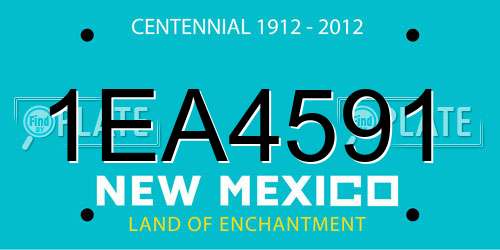 1EA4591 New Mexico License Plate