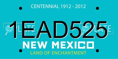 1EAD525 New Mexico License Plate