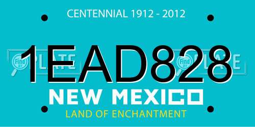 1EAD828 New Mexico License Plate