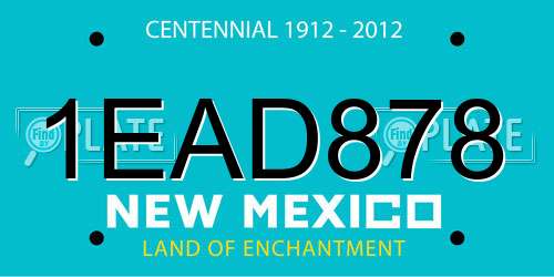 1EAD878 New Mexico License Plate