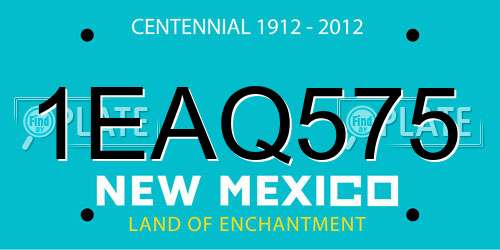 1EAQ575 New Mexico License Plate