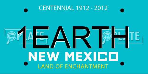 1EARTH New Mexico License Plate