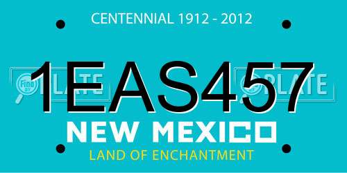 1EAS457 New Mexico License Plate