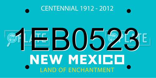 1EB0523 New Mexico License Plate