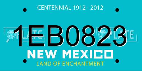 1EB0823 New Mexico License Plate
