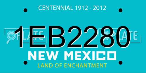 1EB2280 New Mexico License Plate