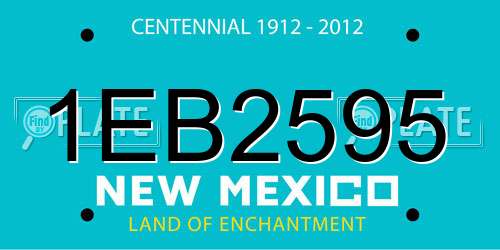 1EB2595 New Mexico License Plate