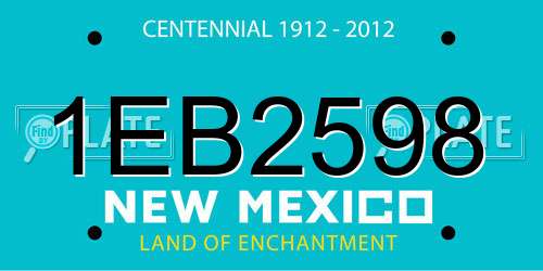 1EB2598 New Mexico License Plate