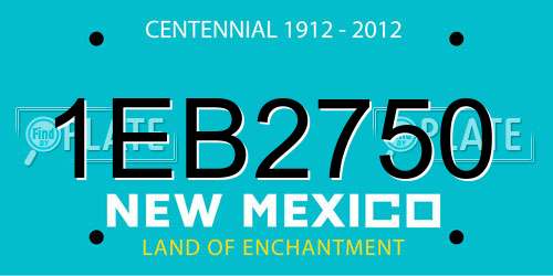 1EB2750 New Mexico License Plate