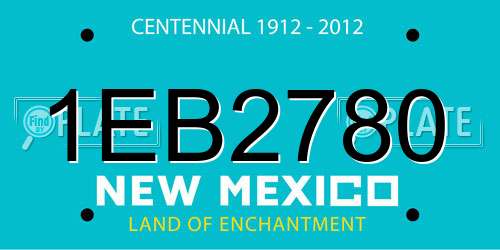 1EB2780 New Mexico License Plate