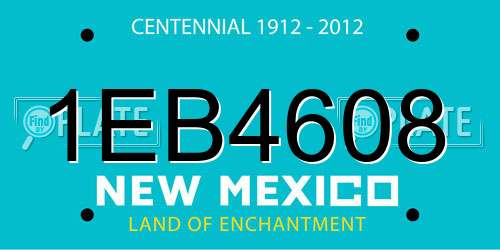 1EB4608 New Mexico License Plate