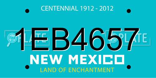 1EB4657 New Mexico License Plate