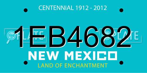 1EB4682 New Mexico License Plate