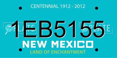 1EB5155 New Mexico License Plate