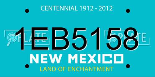 1EB5158 New Mexico License Plate