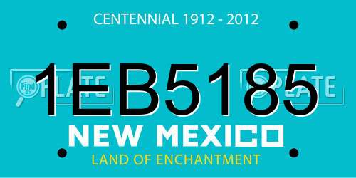 1EB5185 New Mexico License Plate