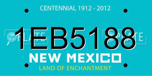 1EB5188 New Mexico License Plate