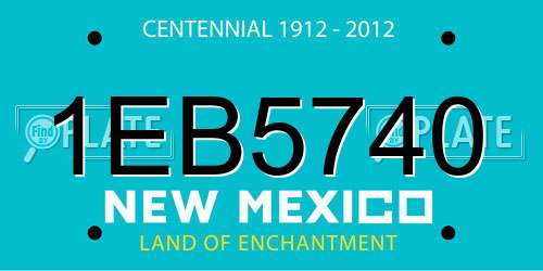 1EB5740 New Mexico License Plate