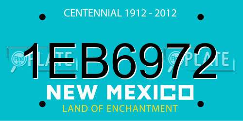 1EB6972 New Mexico License Plate