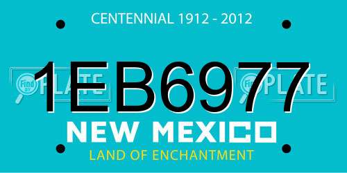 1EB6977 New Mexico License Plate