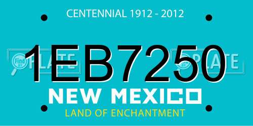 1EB7250 New Mexico License Plate