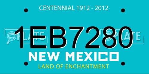 1EB7280 New Mexico License Plate