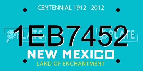 1EB7452 New Mexico License Plate
