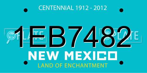 1EB7482 New Mexico License Plate