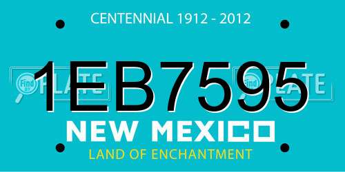 1EB7595 New Mexico License Plate
