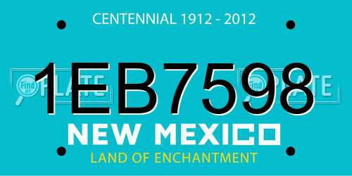 1EB7598 New Mexico License Plate