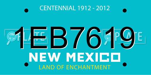 1EB7619 New Mexico License Plate