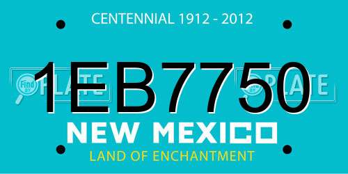 1EB7750 New Mexico License Plate
