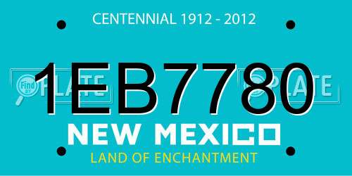 1EB7780 New Mexico License Plate