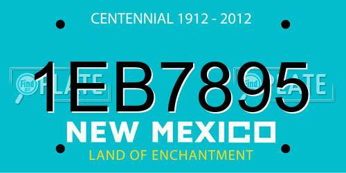 1EB7895 New Mexico License Plate