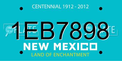 1EB7898 New Mexico License Plate