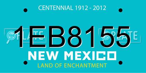 1EB8155 New Mexico License Plate
