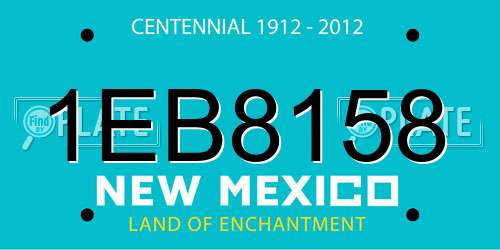 1EB8158 New Mexico License Plate