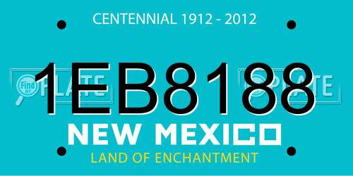 1EB8188 New Mexico License Plate