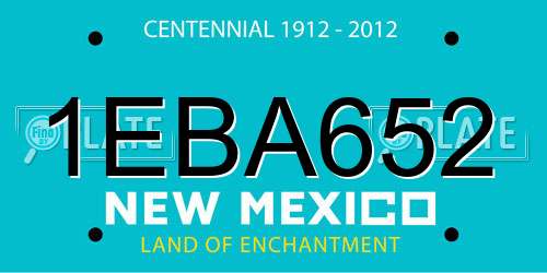 1EBA652 New Mexico License Plate