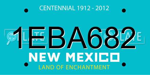 1EBA682 New Mexico License Plate